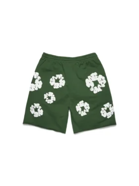 Short de survêtement en coton « Cotton Wreath » vert