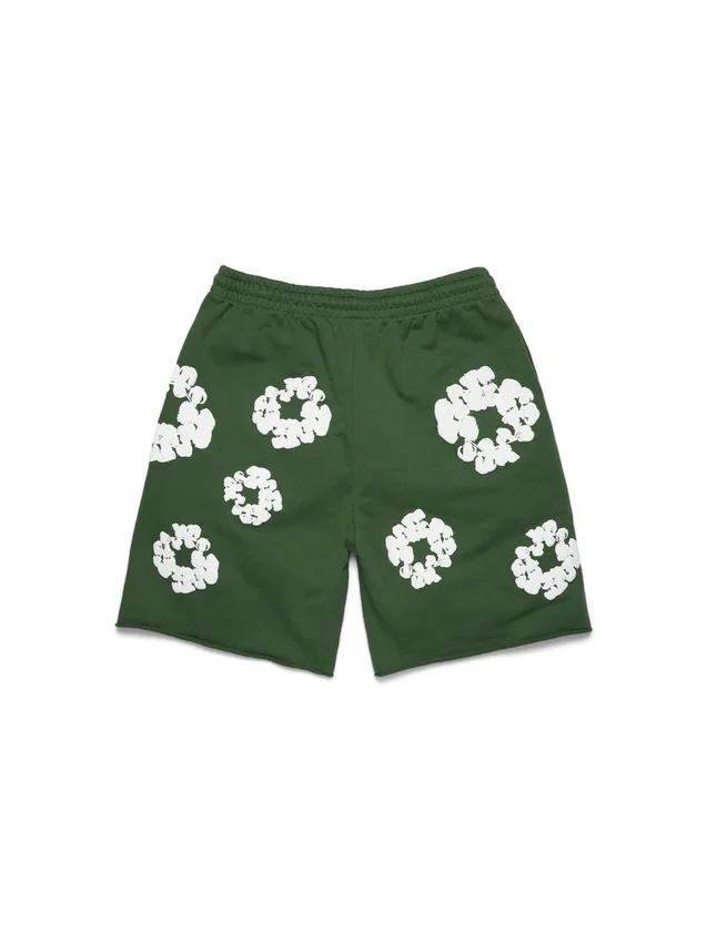Short de survêtement en coton « Cotton Wreath » vert