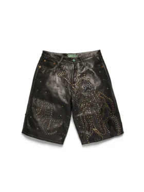 Short en cuir clouté Libertas