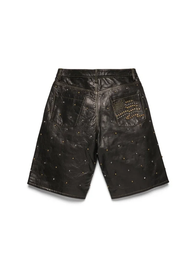 Short en cuir clouté Libertas