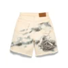 Short en Denim « Cloud Camo »