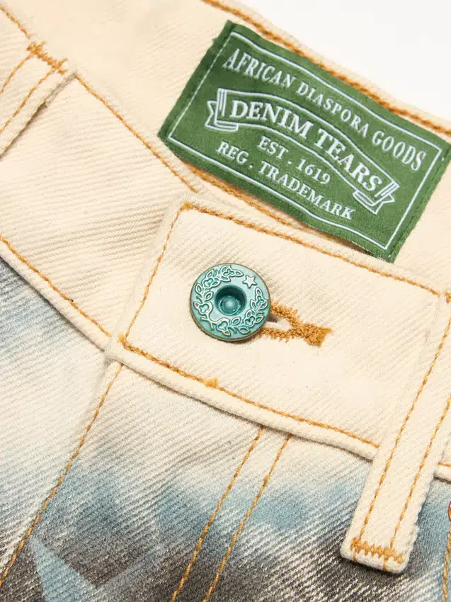 Short en Denim « Cloud Camo »