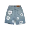 Short en Denim « Cotton Wreath » délavé clair