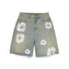 Short en Denim « Cotton Wreath » délavé « Dirty Wash »