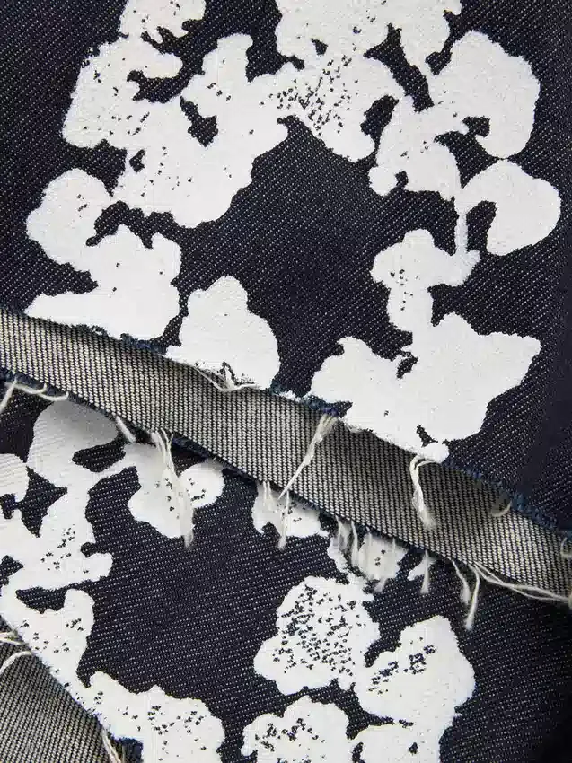 Short en denim « Cotton Wreath » à lisière