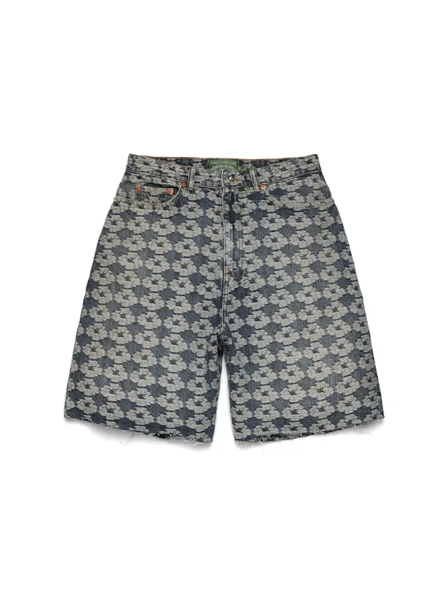 Short en Denim « Jacquard Wreath »