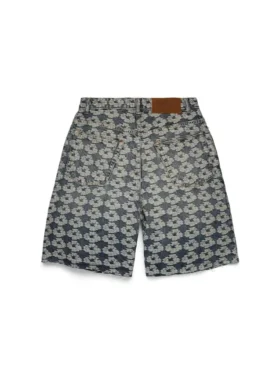 Short en Denim « Jacquard Wreath »