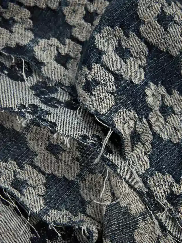 Short en Denim « Jacquard Wreath »