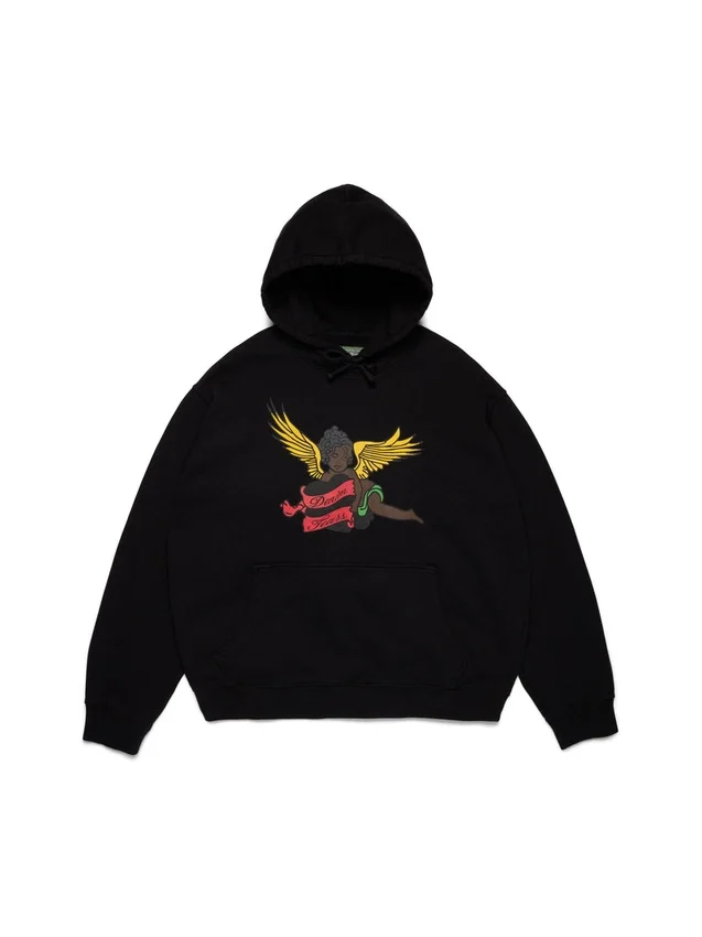Sweat à capuche « Black Cherub » noir