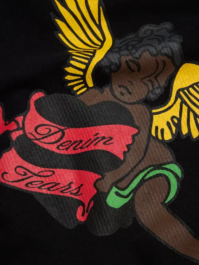 Sweat à capuche « Black Cherub » noir
