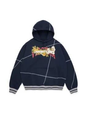 Sweat à capuche DT Virginia à coutures overlock, bleu marine