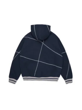 Sweat à capuche DT Virginia à coutures overlock, bleu marine