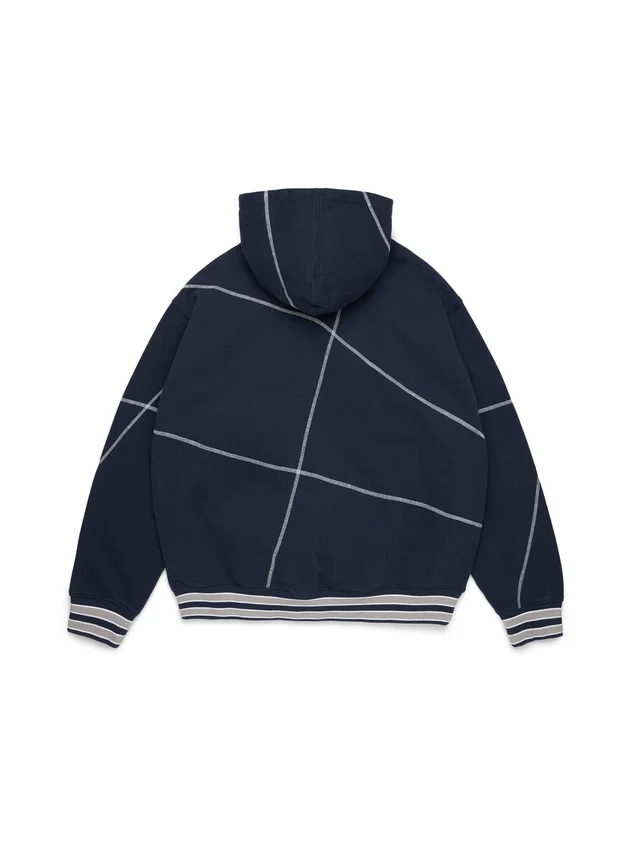Sweat à capuche DT Virginia à coutures overlock, bleu marine