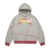 Sweat à capuche DT Virginia à coutures overlock, gris