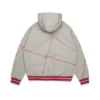 Sweat à capuche DT Virginia à coutures overlock, gris