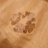 Sweat à capuche en patchwork de cuir et daim « Cotton Wreath Hoodie », marron