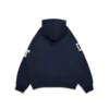 Sweat à capuche zippé avec écussons DT Chenille, bleu