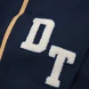Sweat à capuche zippé avec écussons DT Chenille, bleu