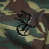 Sweat à capuche zippé avec empiècements à paillettes sur les manches, motif camouflage