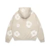 Sweat à capuche zippé « Cotton Wreath » couleur crème