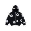 Sweat à capuche zippé « Cotton Wreath Hoodie » pour enfant, noir