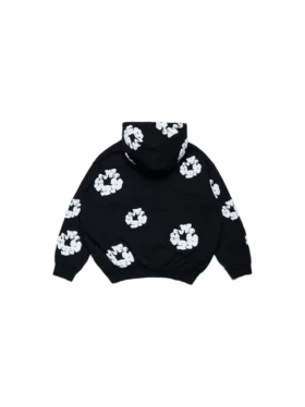 Sweat à capuche zippé « Cotton Wreath Hoodie » pour enfant, noir