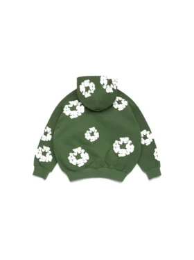 Sweat à capuche zippé « Cotton Wreath Hoodie » pour enfant, vert