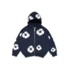 Sweat à capuche zippé « Cotton Wreath Hoodie » pour enfants, bleu marine