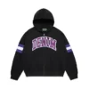 Sweat à capuche zippé DT Stripe, noir