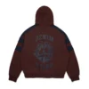 Sweat à capuche zippé à empiècements Denim U marron