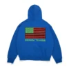 Sweat à capuche zippé « Pan African » bleu