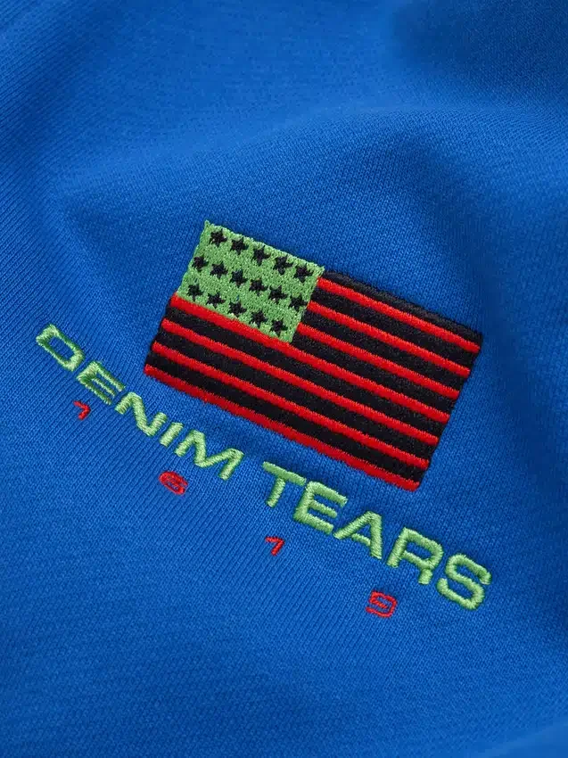 Sweat à capuche zippé « Pan African » bleu