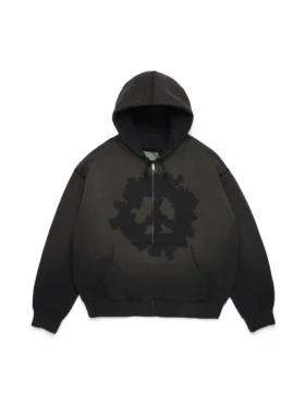 Sweat à capuche zippé « Peace Wreath Knockout » noir