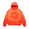 Sweat à capuche zippé « Peace Wreath Knockout » orange