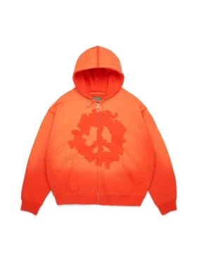 Sweat à capuche zippé « Peace Wreath Knockout » orange