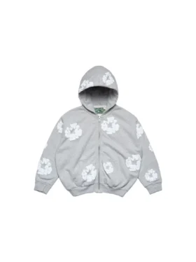 Sweat à capuche zippé pour enfant « Cotton Wreath Hoodie » Gris