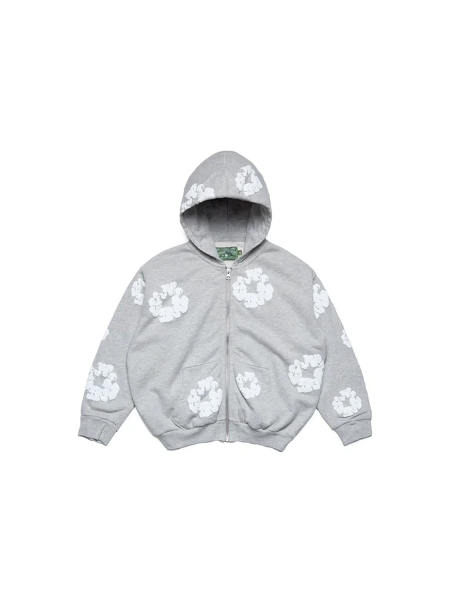Sweat à capuche zippé pour enfant « Cotton Wreath Hoodie » Gris