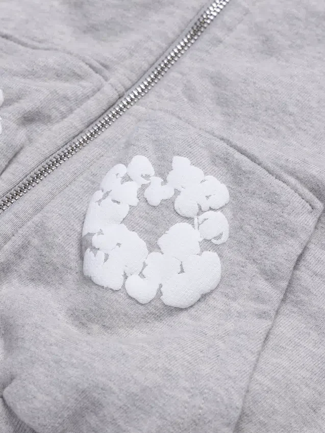 Sweat à capuche zippé pour enfant « Cotton Wreath Hoodie » Gris