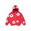 Sweat à capuche zippé pour enfant « Cotton Wreath Hoodie » rouge