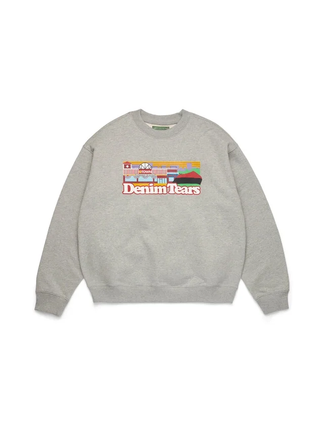 T-shirt à col rond Liberty Rock Skyline gris