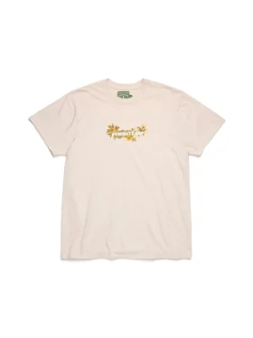T-shirt « Cotton Floral Logo » beige