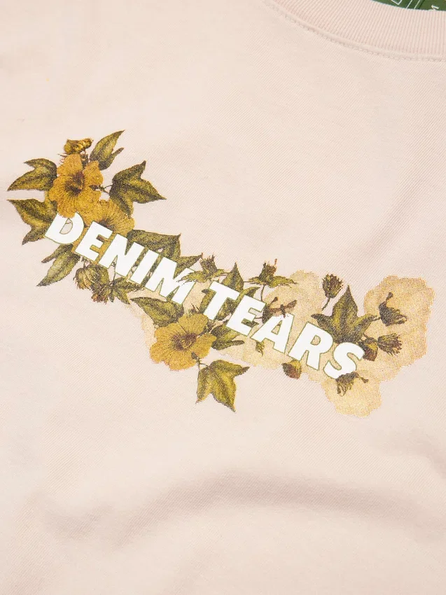 T-shirt « Cotton Floral Logo » beige