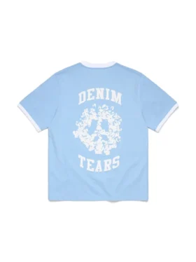 T-shirt Denim U Ringer bleu clair