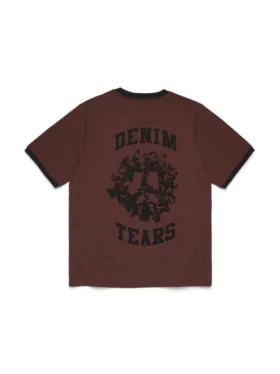 T-shirt Denim U Ringer marron
