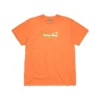 T-shirt en coton à logo floral orange