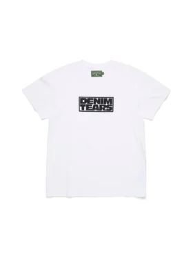 T-shirt Larmes de Denim blanc