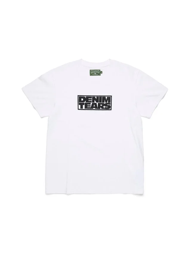 T-shirt Larmes de Denim blanc