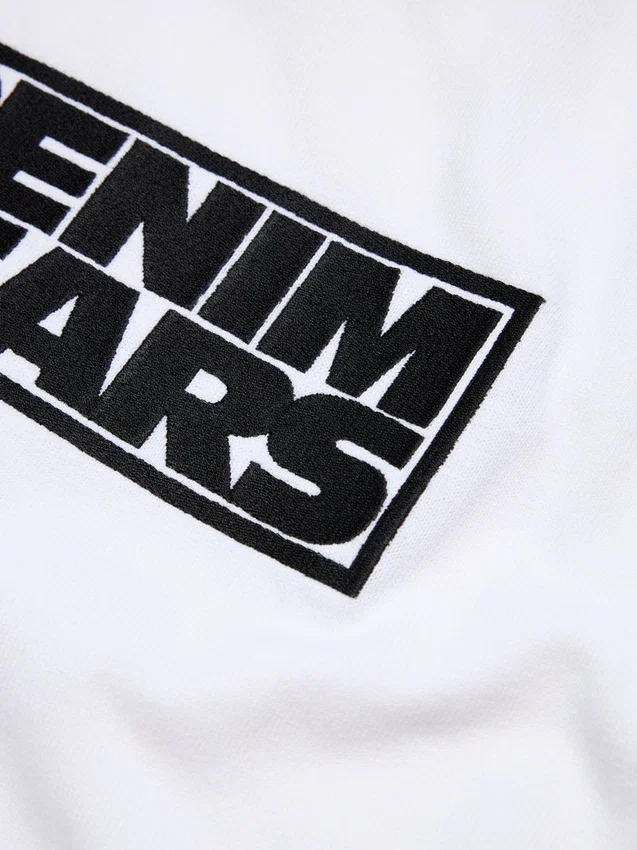 T-shirt Larmes de Denim blanc