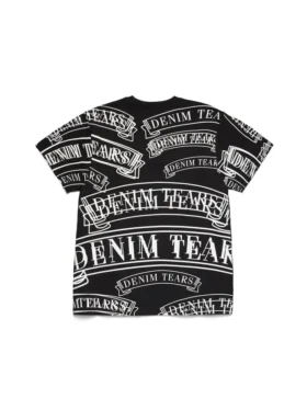 T-shirt noir à imprimé bannière ADG
