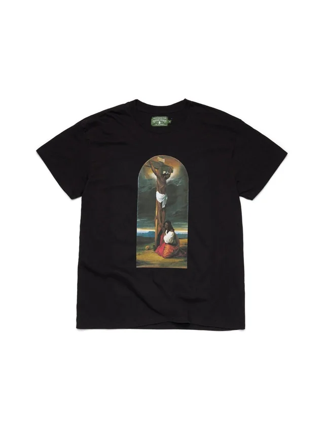 T-shirt « Sainte Marie-Madeleine au pied de la croix » noir